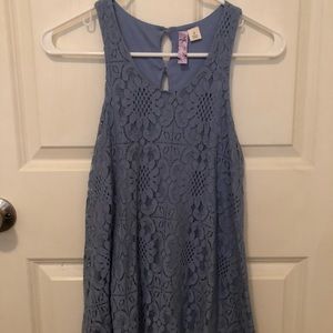 Blue lace Tank Top